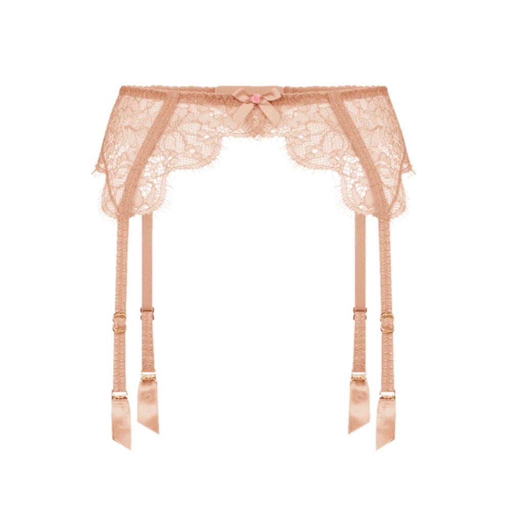 NWT Agent Provocateur Lorna Suspender Praline